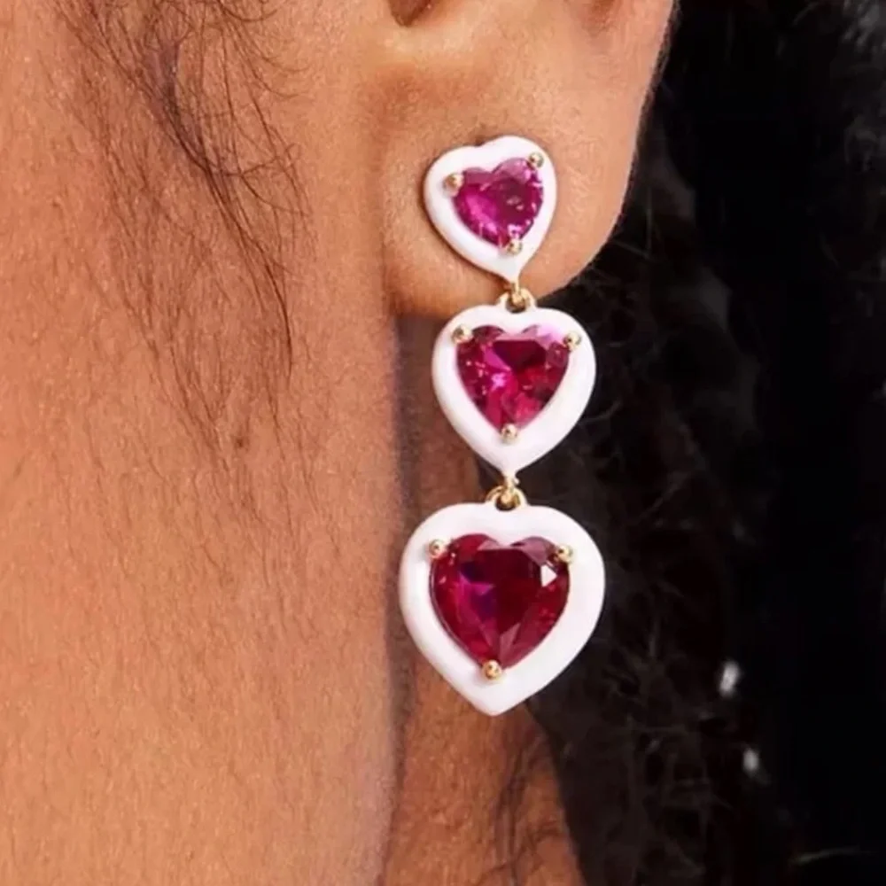 $98 Kate Spade Sweetheart Linear Earrings   New